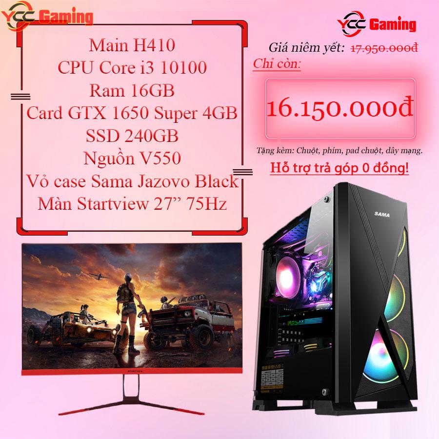 Bộ máy tính chơi game mượt 16M- i3 10100/Ram 8GB/GTX 1650s