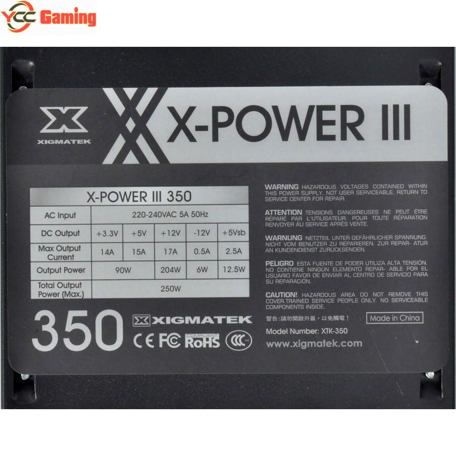 XIGMATEK X-POWER III X-350 (EN45952) -80 Plus - Ảnh 5