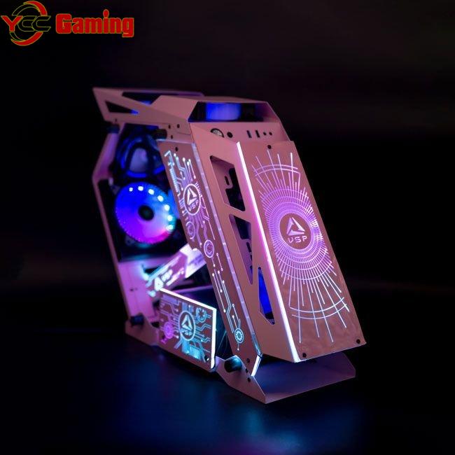 Vỏ máy tính VSP E-ROG ES1 Pink Gaming (No FAN)
