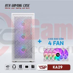 CASE VSP GAMING KA29- white + 4Fans Led
