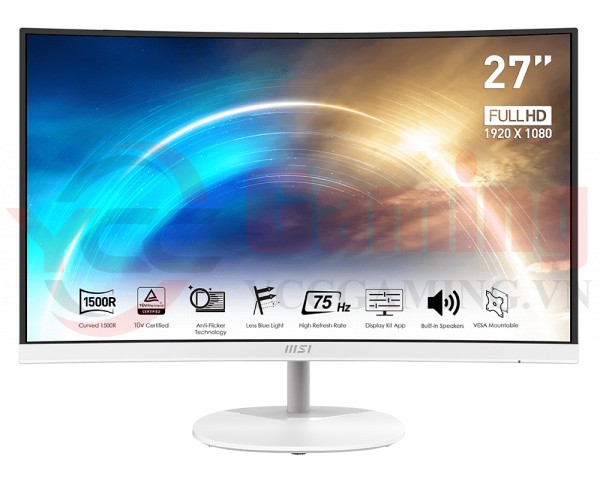 Màn hình máy tính MSI PRO MP271CW 27 inch FHD VA 75HZ Cong Trắng