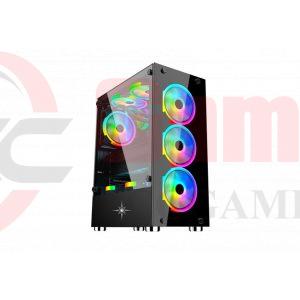 VỎ CASE KENOO ESPORT K300 - 3F (ATX/MÀU ĐEN/KÈM 3 FAN RGB)
