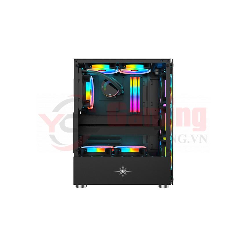 VỎ CASE KENOO ESPORT K300 - 3F (ATX/MÀU ĐEN/KÈM 3 FAN RGB) - Ảnh 2