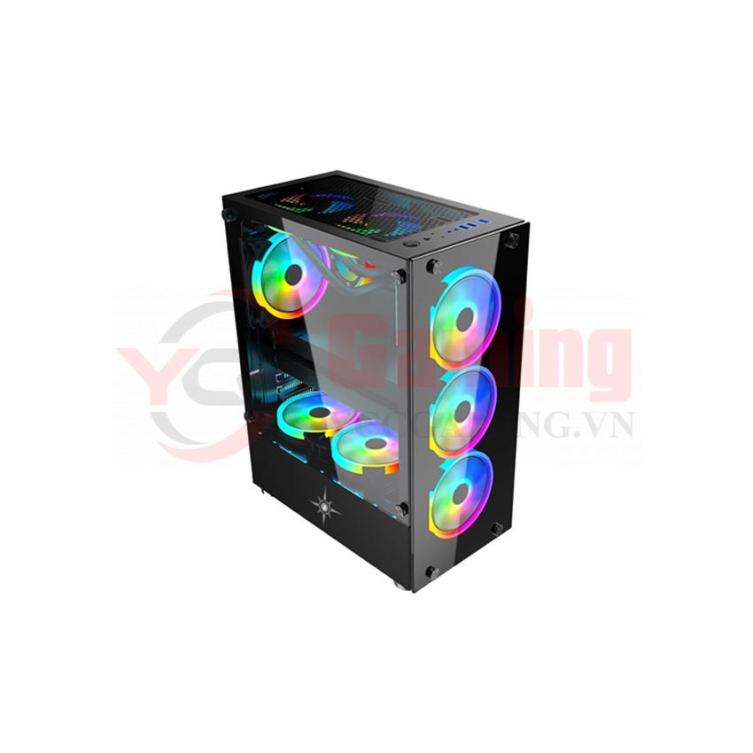 VỎ CASE KENOO ESPORT K300 - 3F (ATX/MÀU ĐEN/KÈM 3 FAN RGB) - Ảnh 3
