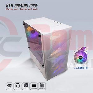 Thùng máy Case VSP Gaming Mid Tower B709 - White + 4Fans Led
