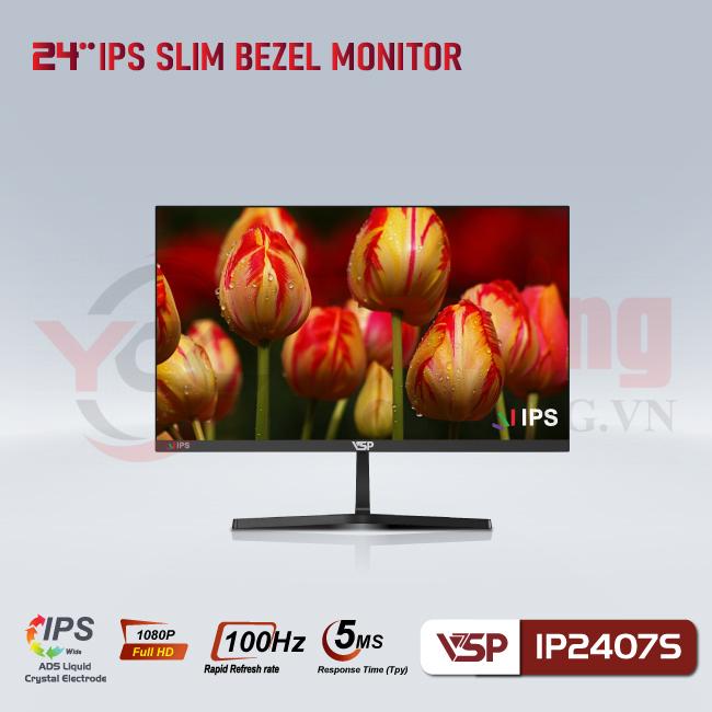 Màn hình VSP V2407S Black (23.8 inch/ FHD/ IPS/ 100Hz)