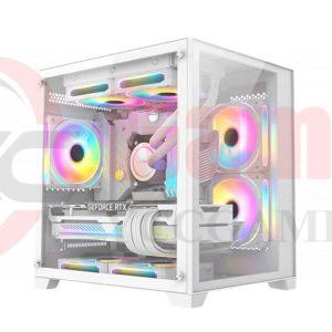 Vỏ case Bể cá SPATAN P3000 Mini (mATX/Mid Tower/White) Chưa bao gồm Fan