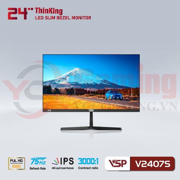 Màn hình VSP V2407S Black (23.8 inch/ FHD/ IPS/ 75Hz)