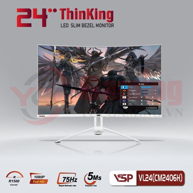 Màn hình LED cong 24inch VL24(CM2406H) Full HD - Trắng